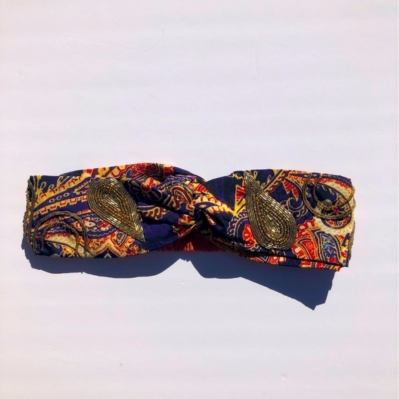 Beaded Elastic Headband Wrap - Picture 2 of 6